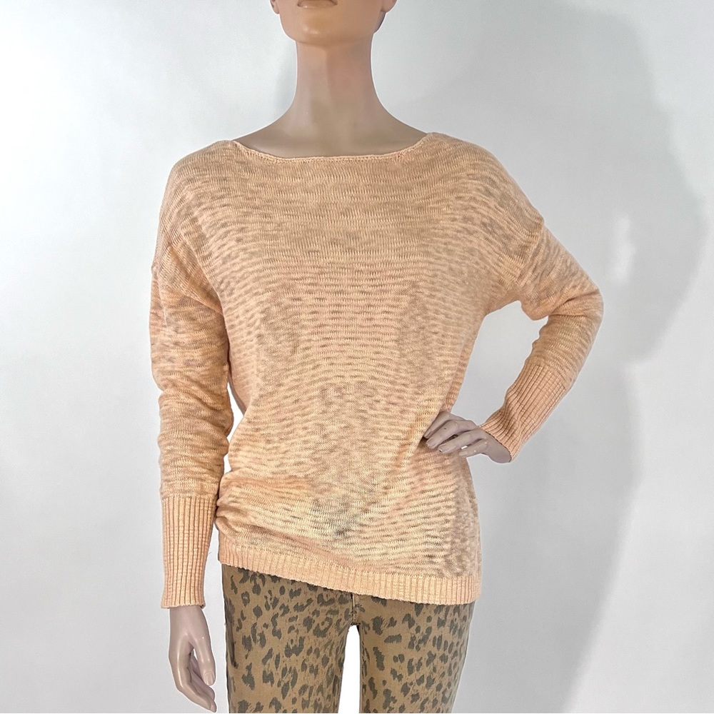 RRP$264 Alice + Olivia Peach Pink Lightweight Knit Sweater M
